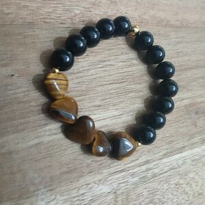Black and Brown Beaded Bracelet